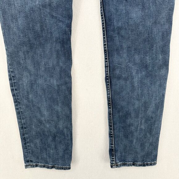 Silver Jeans Womens 33 Suki Slim Midrise Blue Stretch Denim Distressed - Picture 6 of 13